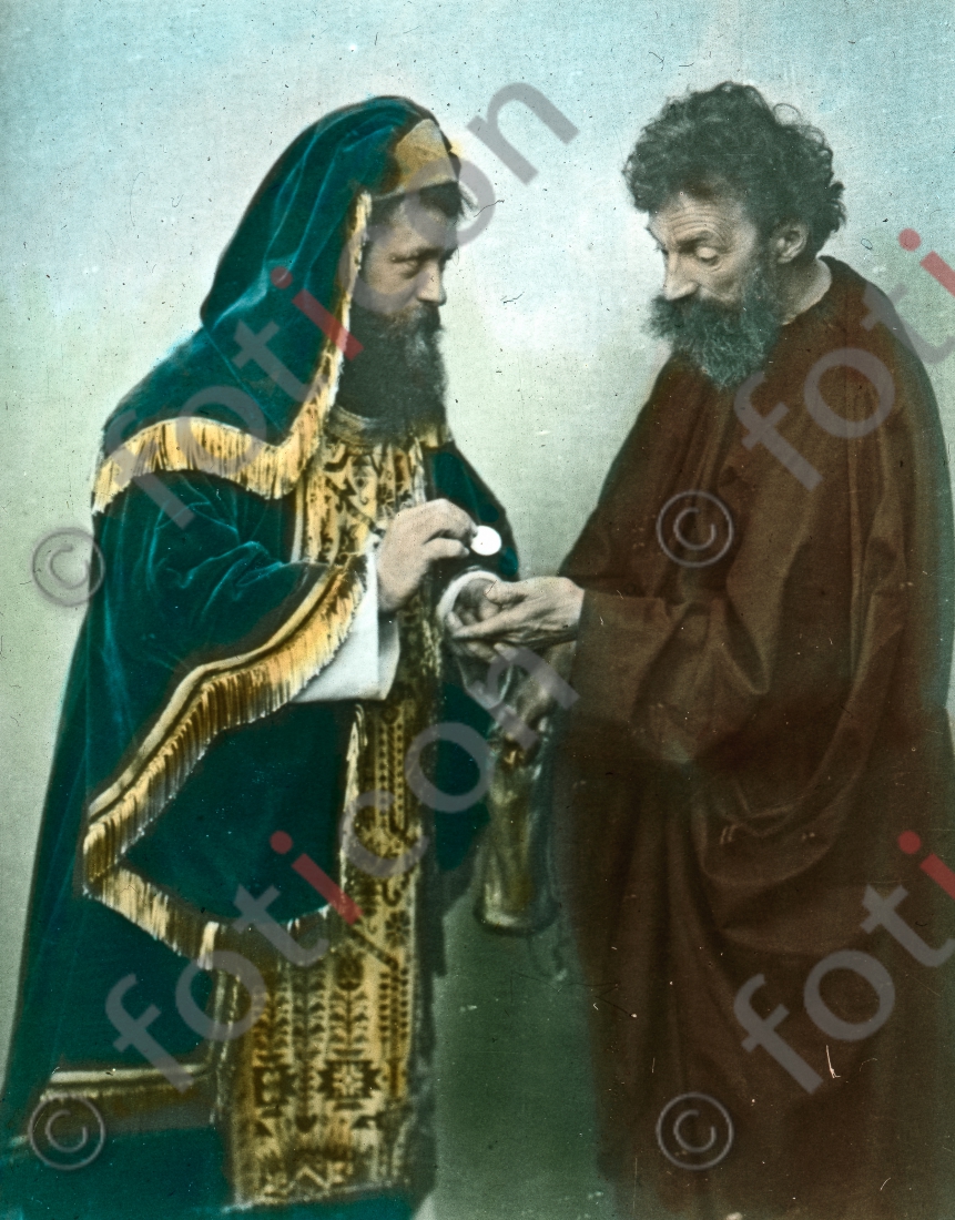 Judas vor dem Hohen Rat | Judas before the council - Foto foticon-simon-105-067.jpg | foticon.de - Bilddatenbank für Motive aus Geschichte und Kultur